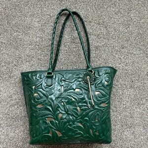 Patrica Nash Green Floral Tote